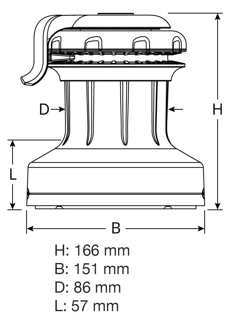 Ronstan 40QT Orbit Winch m/QuickTrim