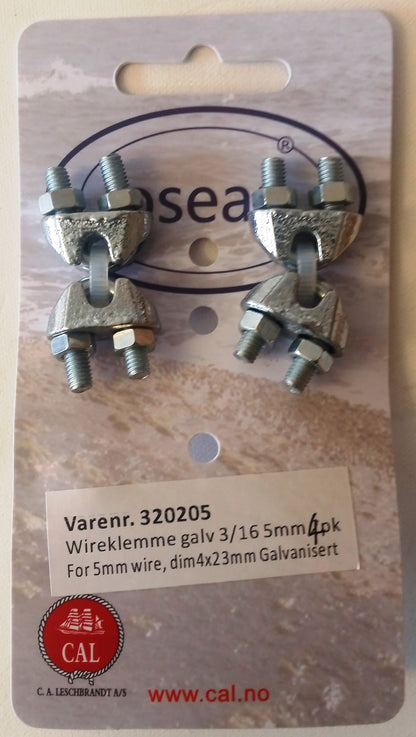 CAL Wireklemme - Blister - Galvanisert