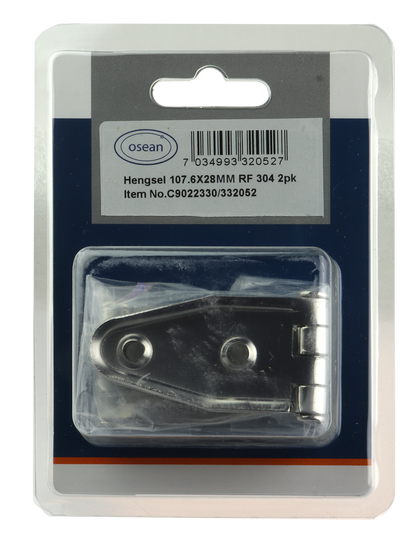 Osean Hengsel - 2pk - Rustfri - 105x27 mm