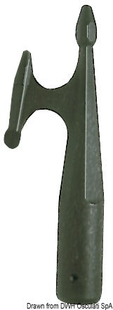 Svart polypropylen båthake