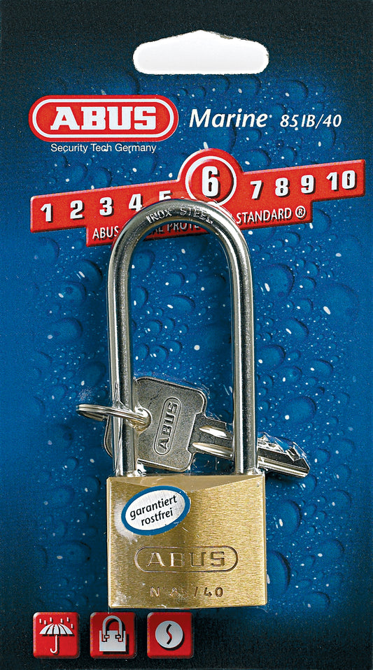 Hengelås Abus Marine - 85IB - Lang bøyle - HB63 C/ESF - 40 mm