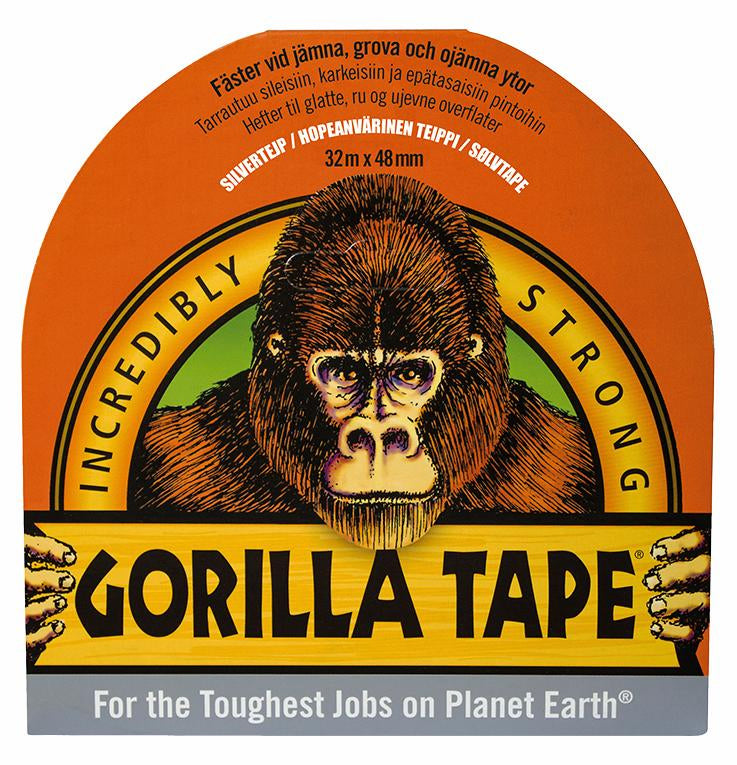 Gorilla Tape - Lerretstape Sølv - 48 mm - 32 meter