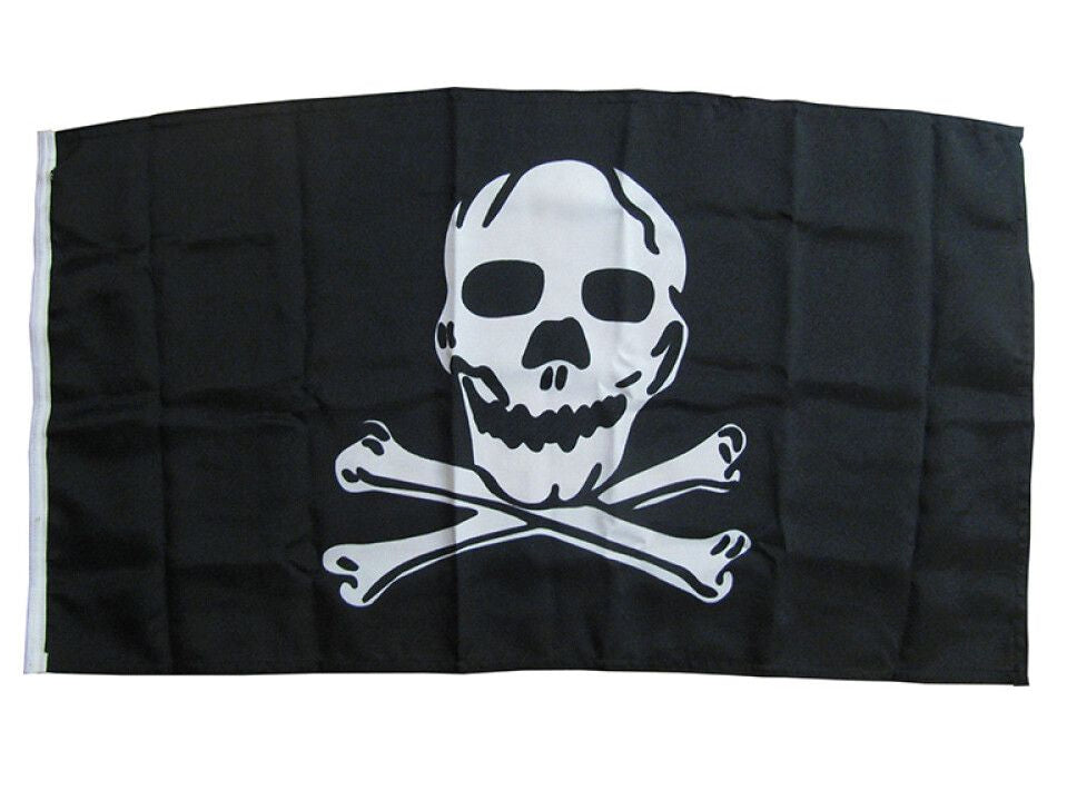 Piratflagg 40x70cm - Polyester - med flaggline