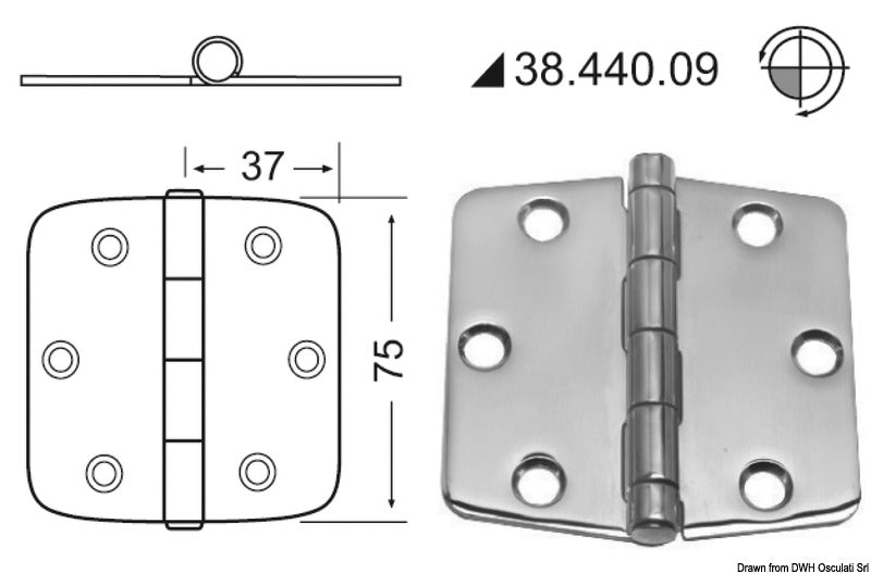 Hengsler 2 mm tykkelse