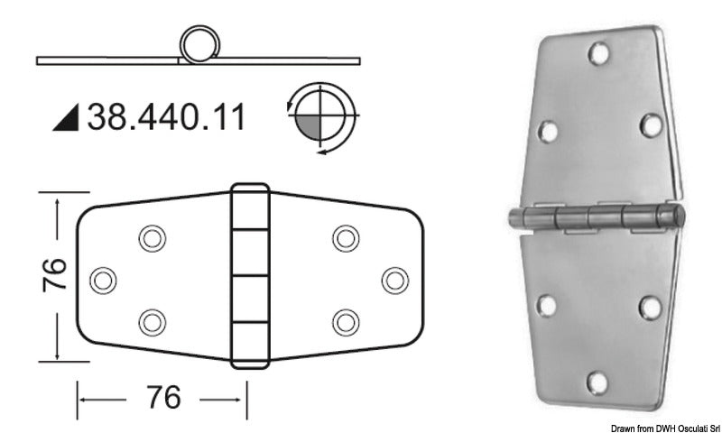 Hengsler 2 mm tykkelse