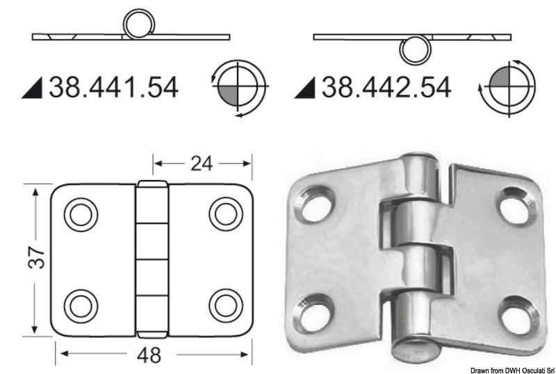Hengsler 2 mm tykkelse