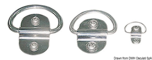 Sammenleggbar øyebolt og plate
