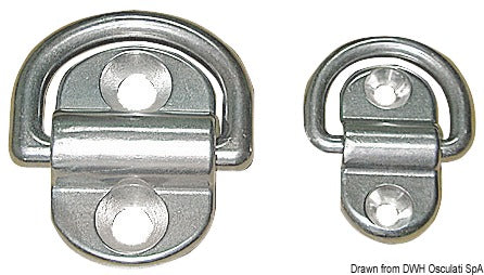 Sammenleggbar øyebolt og plate, to hull