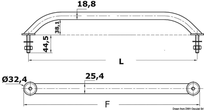 Oval rørrekke, skjulte skruer