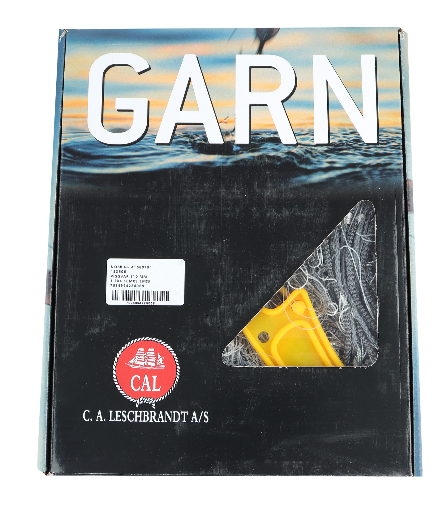 CAL Piggvargarn - 1,5 mm x4 - Svart - 50x2 meter - 110 mm