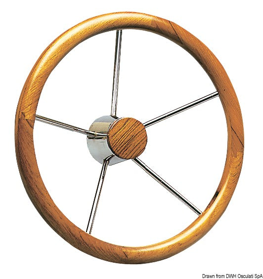 Ratt med ytre teakfelg, tykk diameter