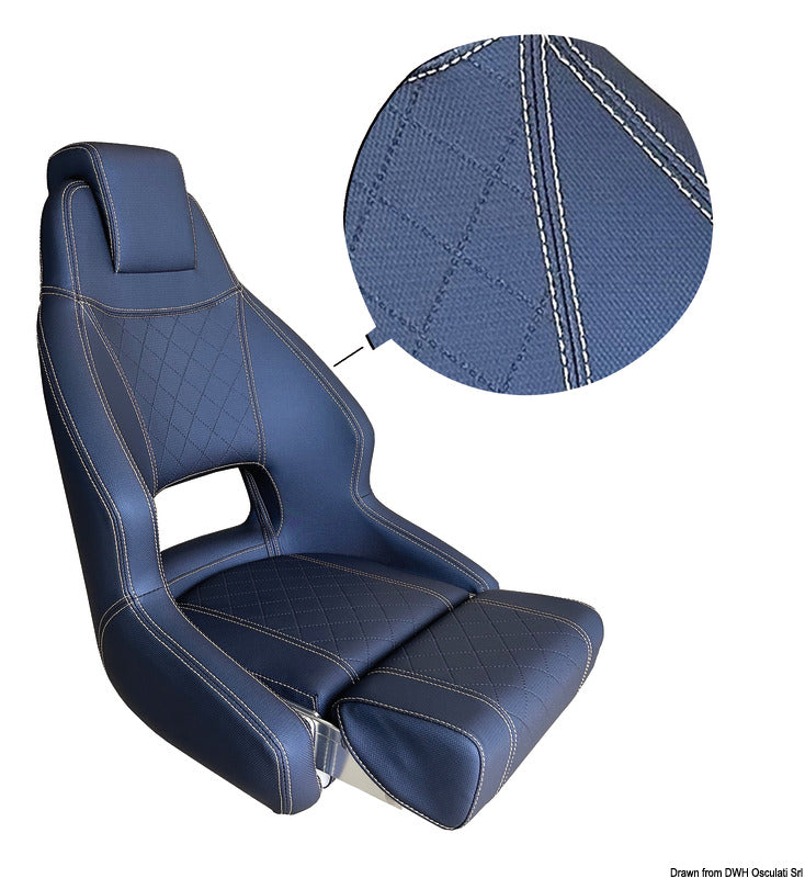 Ergonomisk polstret sete med RM52 oppfellbar bolster