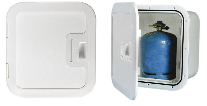 Plastskap egnet for gassflasker (inkluderer innebygd ventilasjon)