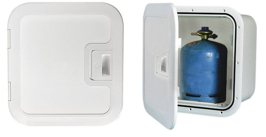 Plastskap egnet for gassflasker (inkluderer innebygd ventilasjon)
