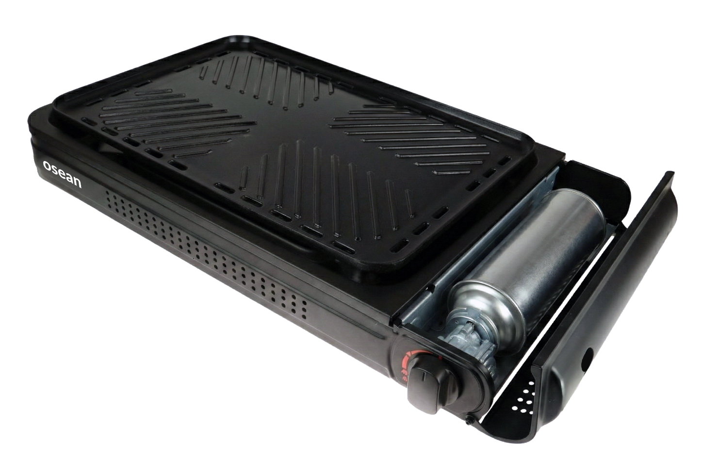 Osean Gassgrill 2200w m/koffert - Grillplate - Piezotenner