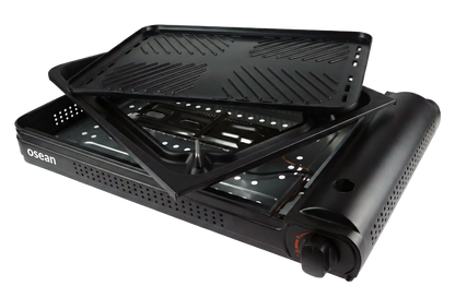 Osean Gassgrill 2200w m/koffert - Grillplate - Piezotenner