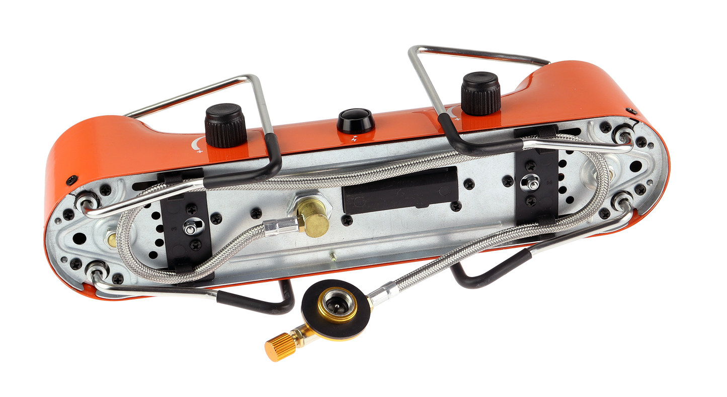 Osean Dobbel Gassbrenner Retro 2x2500w - Kokeapparat - Foldbart - Piezotenner