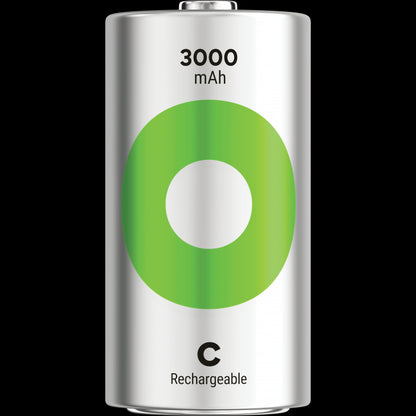 GP ReCyko C-batteri 3000mAh - 2pk - Oppladbart NiMH 1,2v LR-14