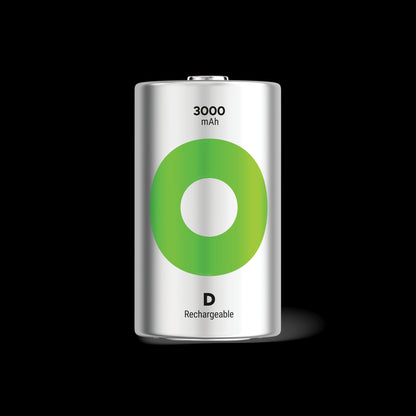 GP ReCyko D-batteri 3000mAh - 2pk - Oppladbart NiMH 1,2v LR-20