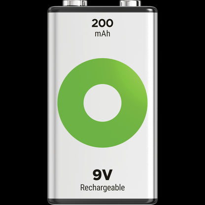 GP ReCyko 9v-batteri 200mAh - 1pk - Oppladbart NiMH 20R8H-2WB1