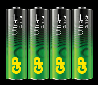 GP Ultra+ Alkalisk batteri AA - 4pk - 15AUP/LR06 - 1,5V