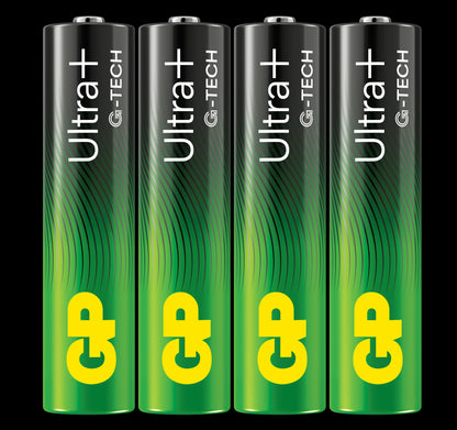 GP Ultra+ Alkalisk batteri AAA - 4pk - 24AUP/LR03 - 1,5V