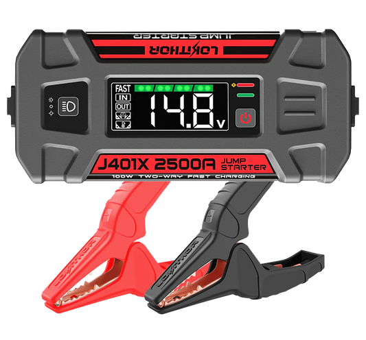 Lokithor Lithium Jump Starter J401X - 12v 2500A 74Wh startbooster