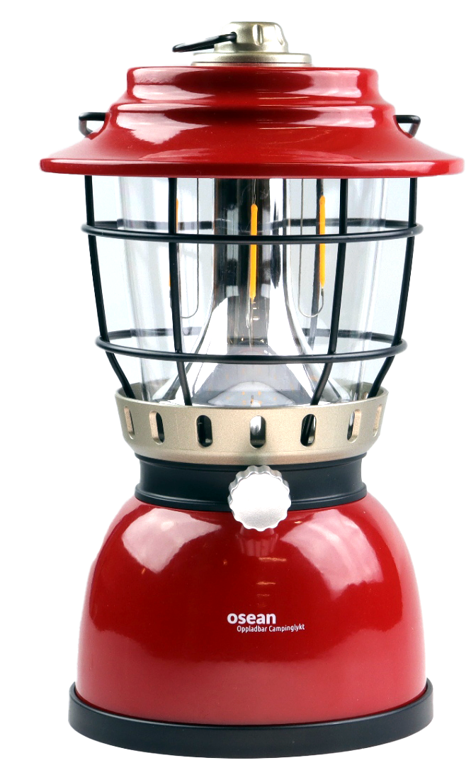 Osean Campinglykt m/ powerbank - 2 farger LED - Oppladbar