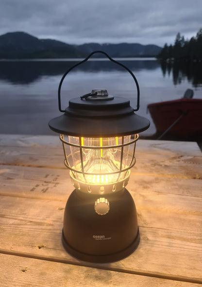 Osean Campinglykt m/ powerbank - 2 farger LED - Oppladbar