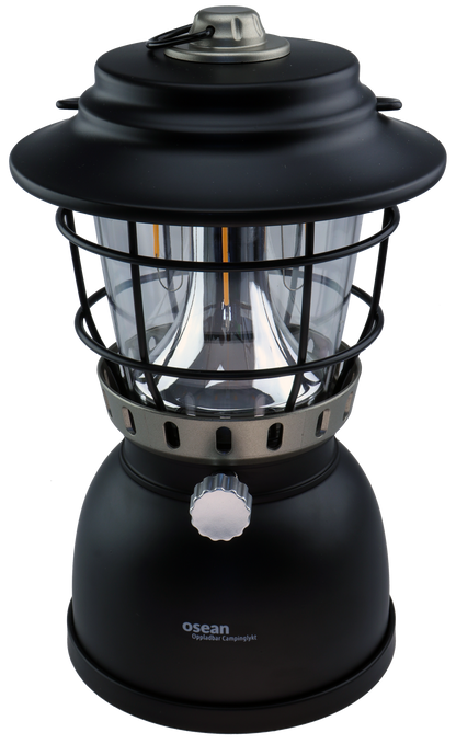 Osean Campinglykt m/ powerbank - 2 farger LED - Oppladbar