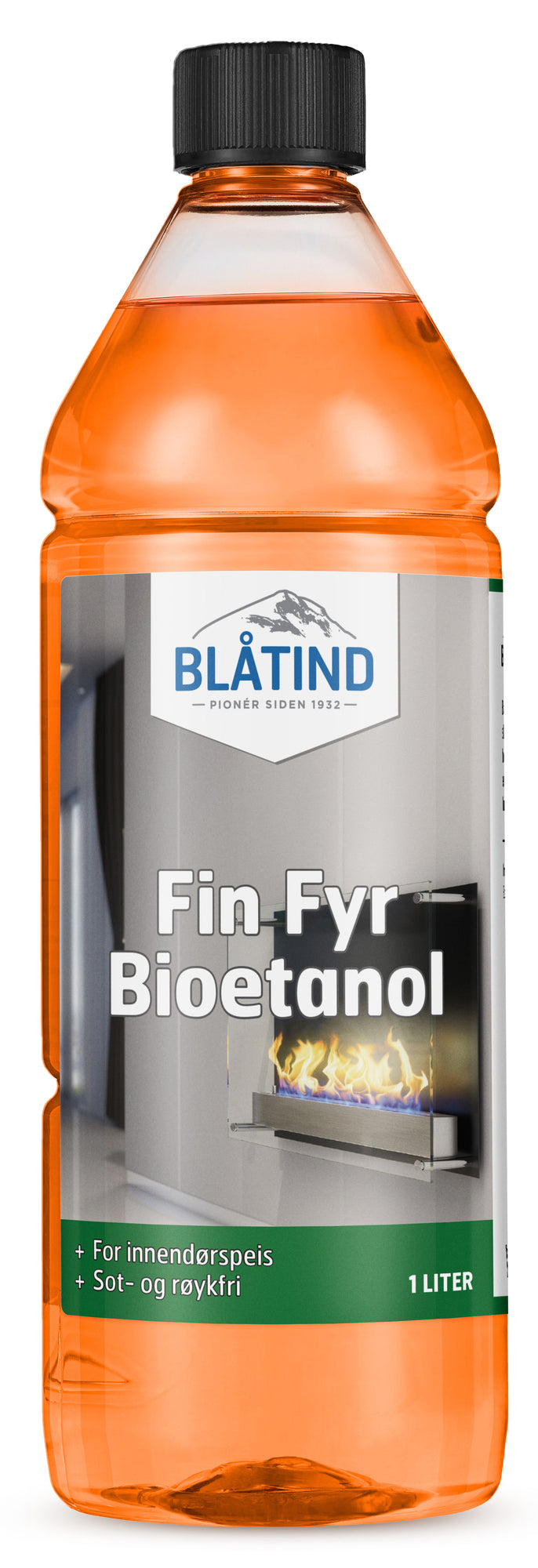 Blåtind Fin Fyr Bioetanol - 1 Liter - brennvæske