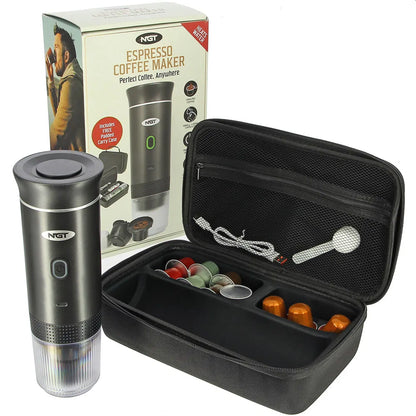 NGT Portable Espresso kaffebrygger - Oppladbar - Kapsel og Filterkaffe