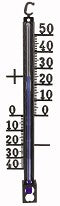 Smijernstermometer utendørs - 27x6 cm