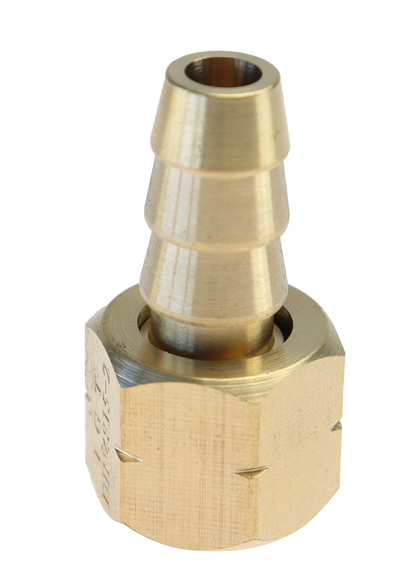Adapter gass messing - 3/8''-10mm slange