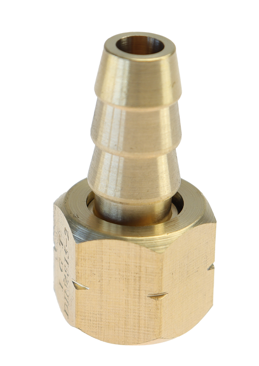 Adapter gass messing - 3/8''-10mm slange