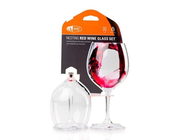 GSI Nesting Rødvinsglass - 2pk - Plast - Støtresistent