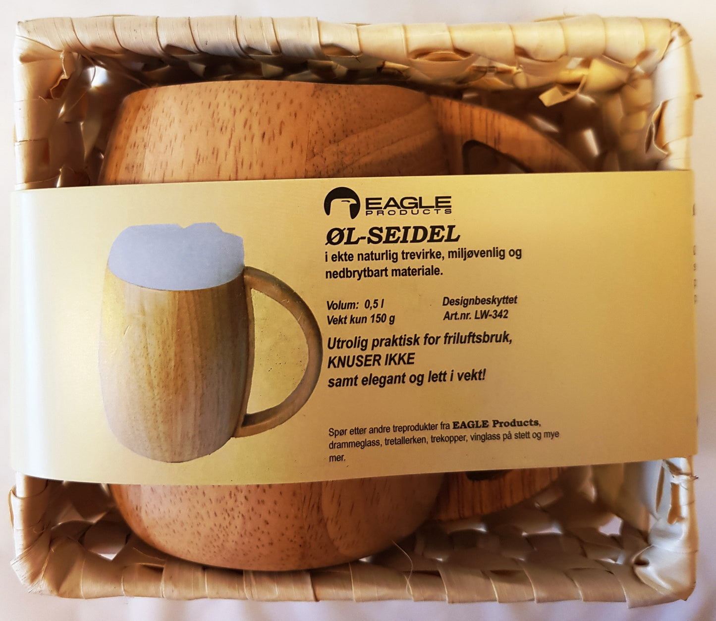 Eagle Øl seidel - Tre - 0,4 liter