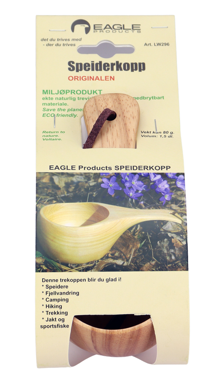 Eagle Speiderkopp original - Drikkekopp Tre - lærrem