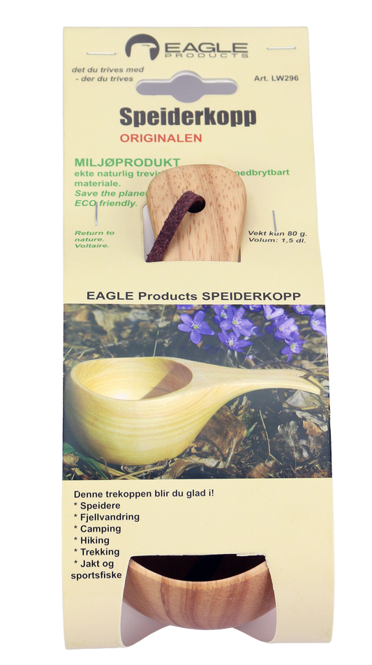 Eagle Speiderkopp original - Drikkekopp Tre - lærrem