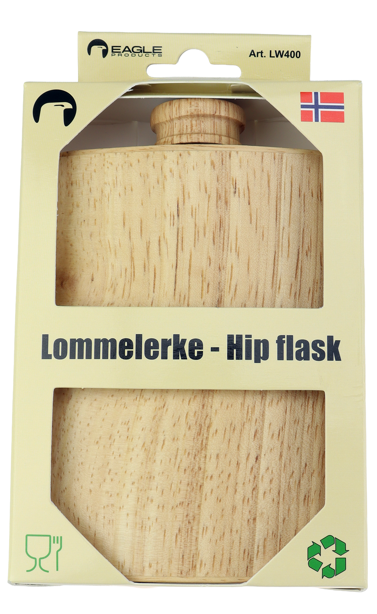 Eagle lommelerke tre og edelstål - 2,2dl