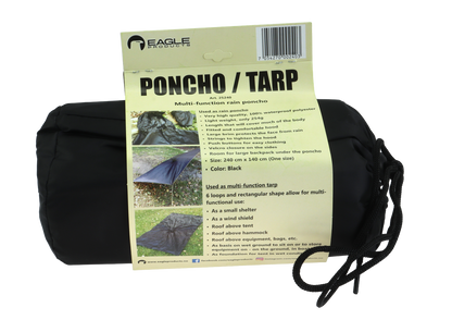 Eagle Regnponco / Tarp - Sort - 140x230