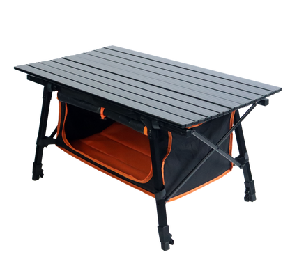 BÅL Campingbord - Justerbart - Aluminium - 90x60x43/64 cm