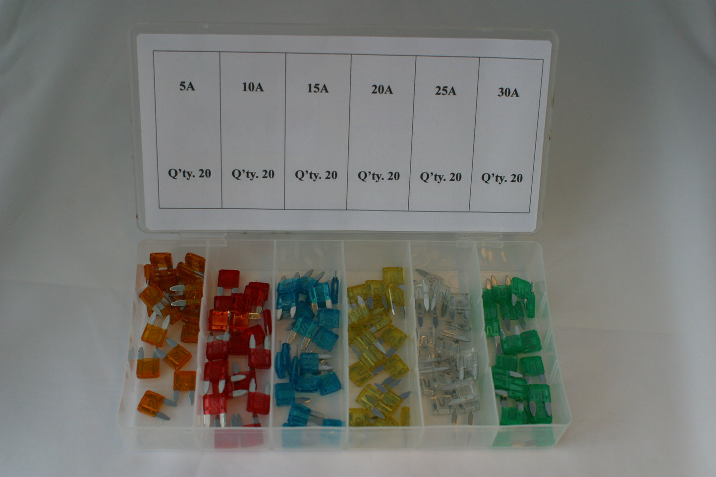 CAL Mini Flatstift sikringer - Assortert - 120 deler