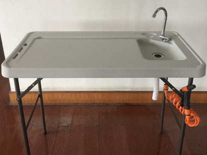 CAL Fiske / sløyebord - 115x60 cm - vask og spyleslange