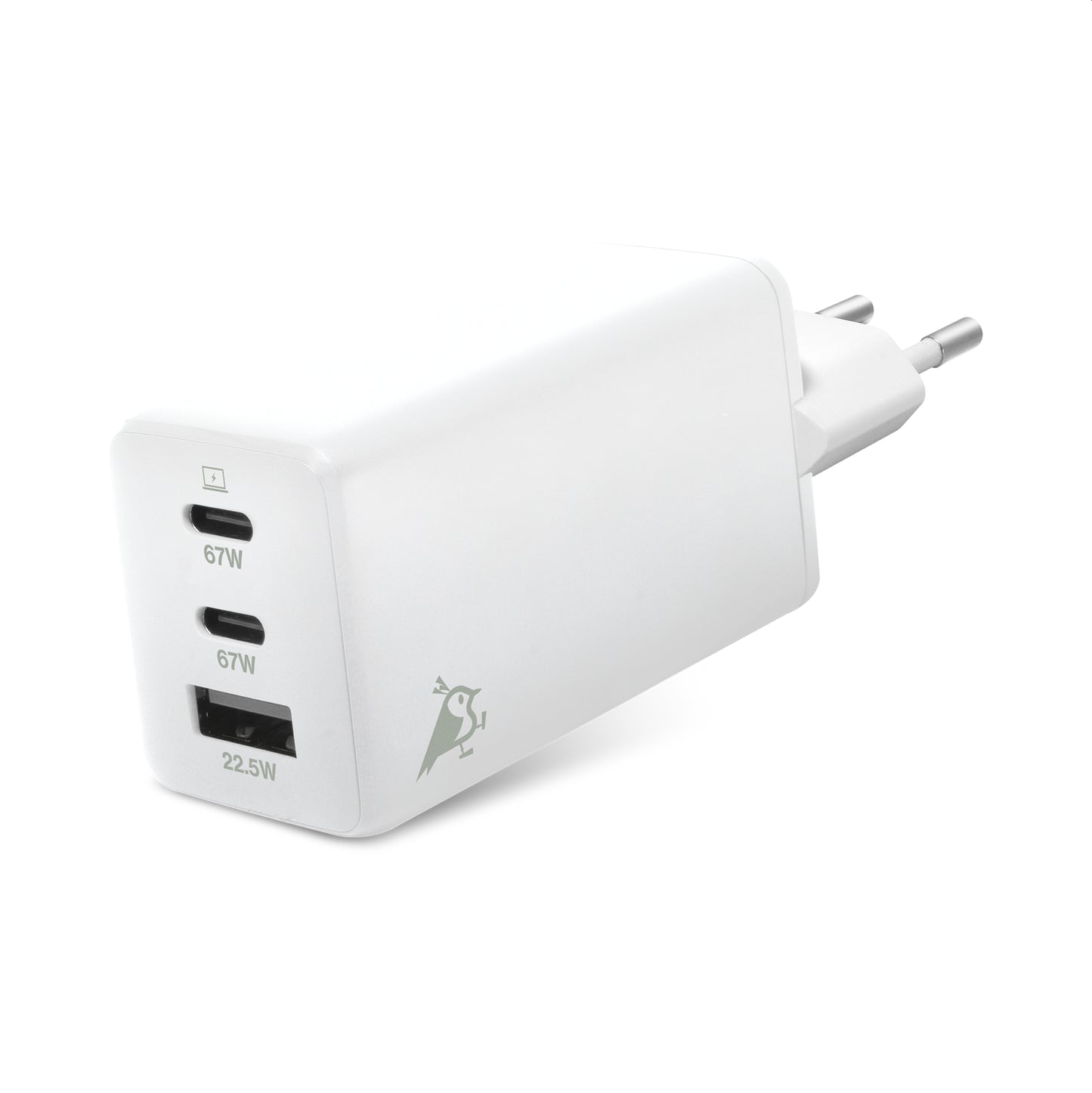 Aqiila Chargebird W3 - 2xUSB C, 1x USB A + PD Vegglader