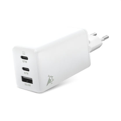 Aqiila Chargebird W3 - 2xUSB C, 1x USB A + PD Vegglader