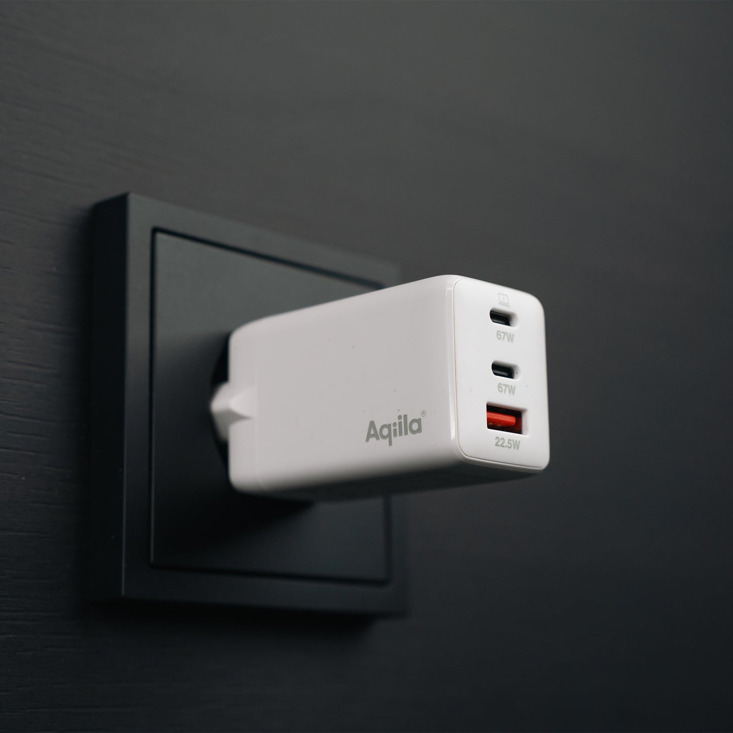 Aqiila Chargebird W3 - 2xUSB C, 1x USB A + PD Vegglader