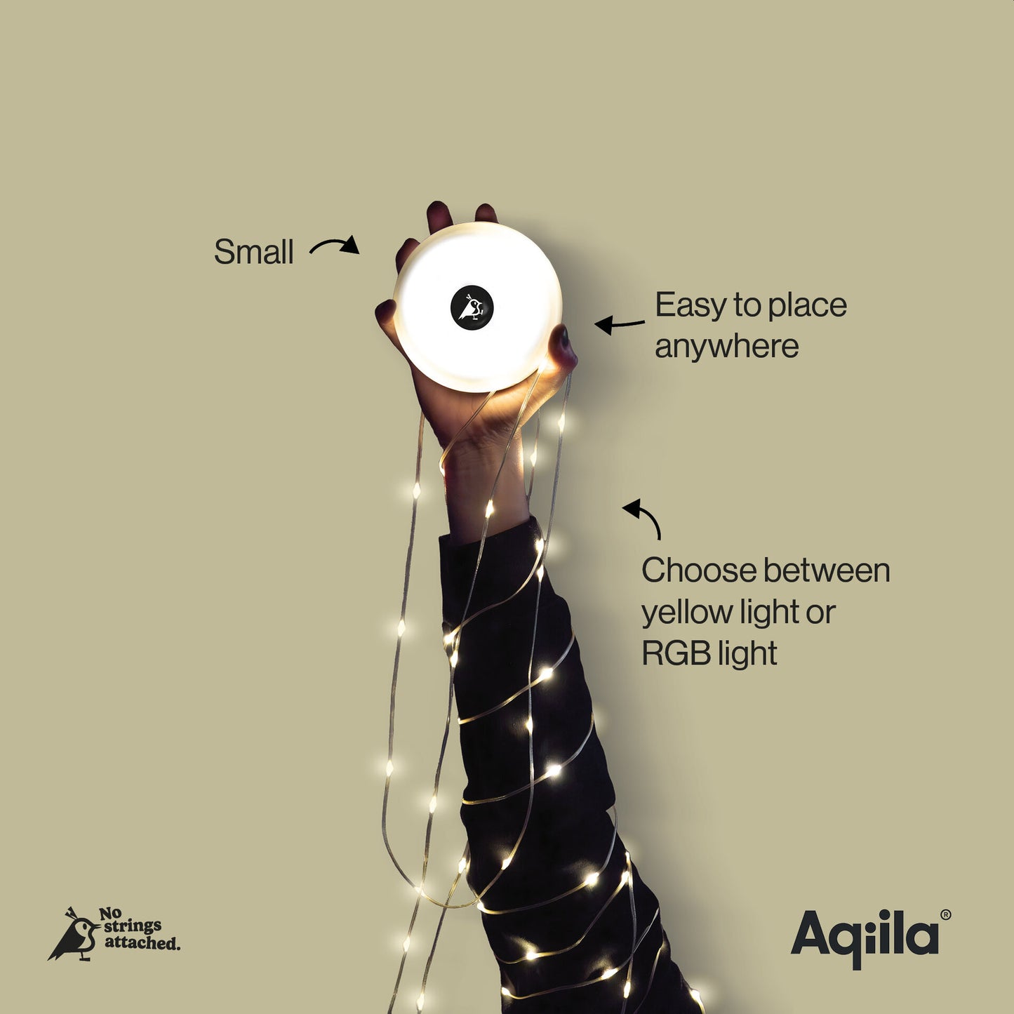 Aqiila Lightbird BL2 - Uttrekkbar lyslenke - Camping - Oppladb.