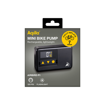 Aqiila Airbird P1 - Mini luftpumpe for sykkel - oppladbar