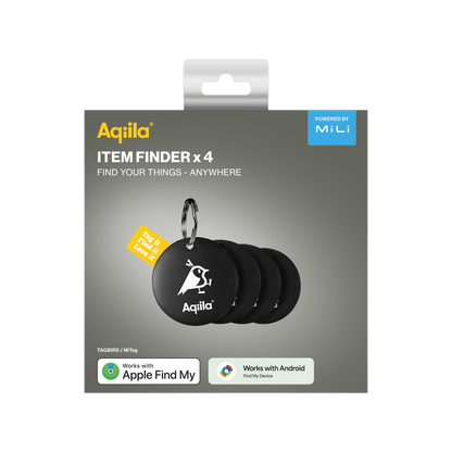 Aqiila Tagbird Sporingsbrikke 4 pk - Nøkkelring - Apple og Android